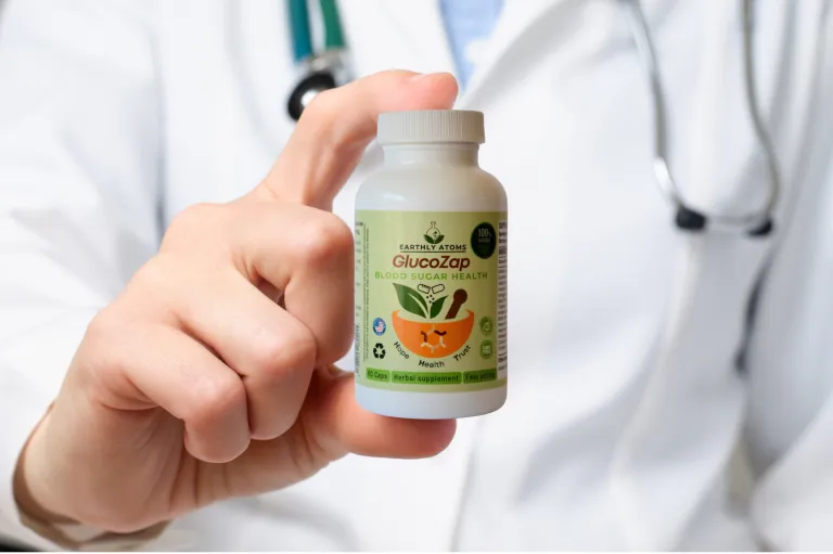 GlucoZap by Earthly Atoms – 100% Natural Blood Sugar Support Supplement – 18 Herbal Ingredients, Glucose Balance – 60 Capsules - Image 3